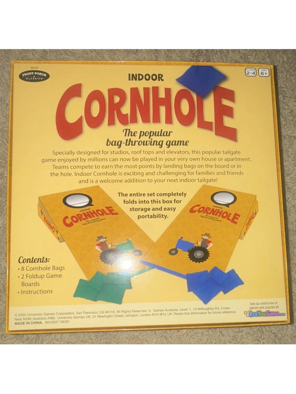 Front Porch Classics indoor cornhole